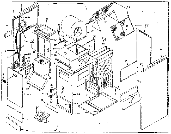 Kenmore 86776682 furnace assembly diagram