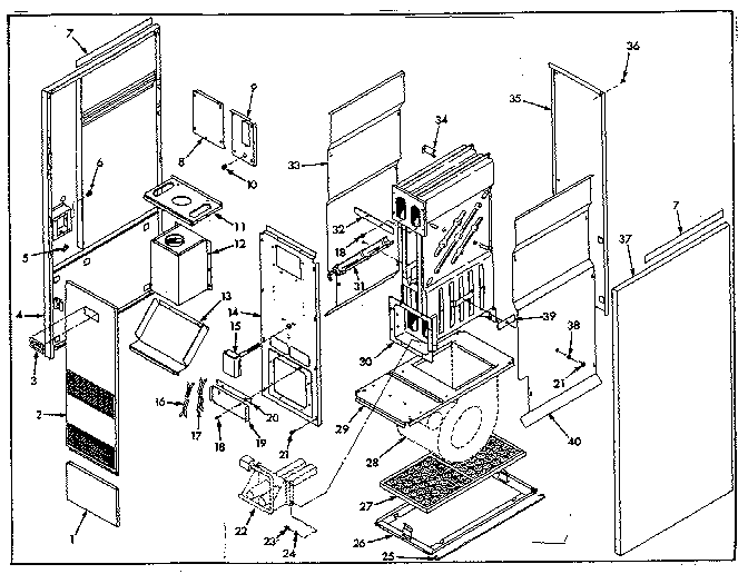 Kenmore 86776921 furnace assembly diagram