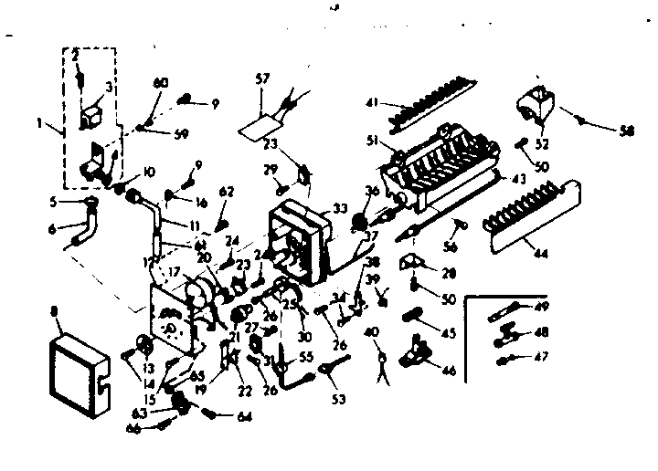 Kenmore 1066680720 icemaker parts diagram