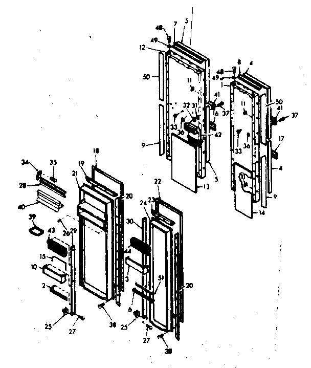 Kenmore 1066680720 door parts diagram