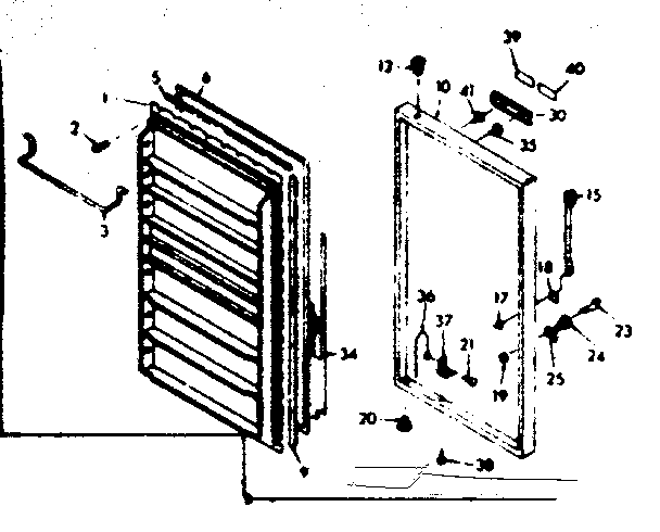 Kenmore 106628141 door parts diagram