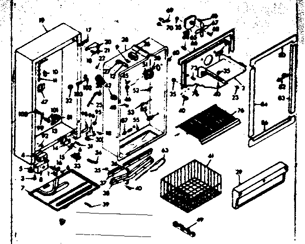 Kenmore 106628142 cabinet parts diagram