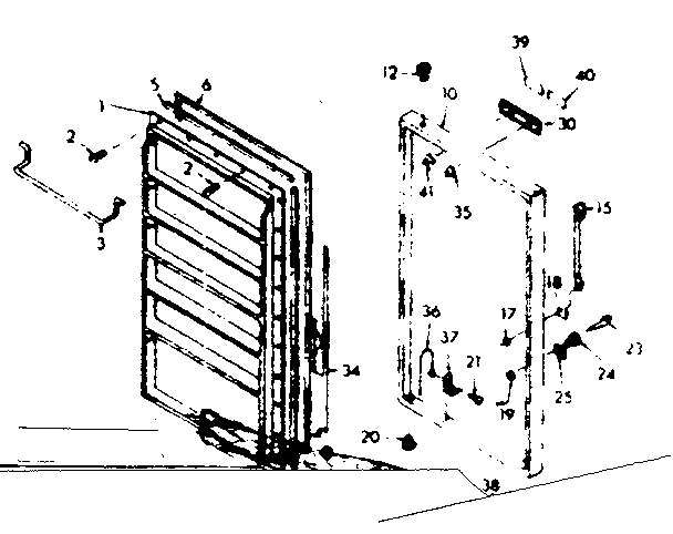 Kenmore 106628142 door parts diagram