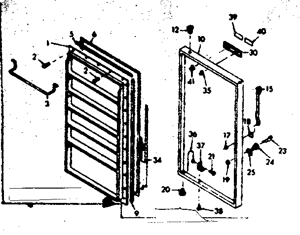 Kenmore 106628250 door parts diagram