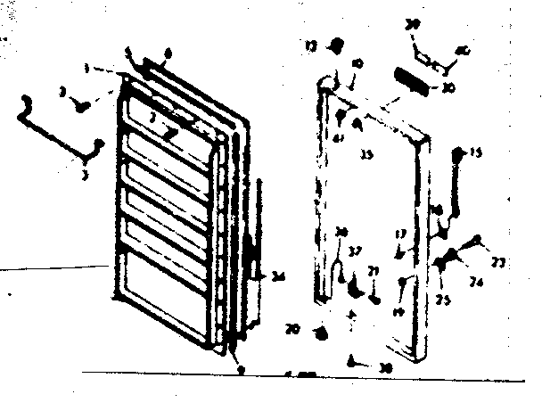 Kenmore 106628241 door parts diagram