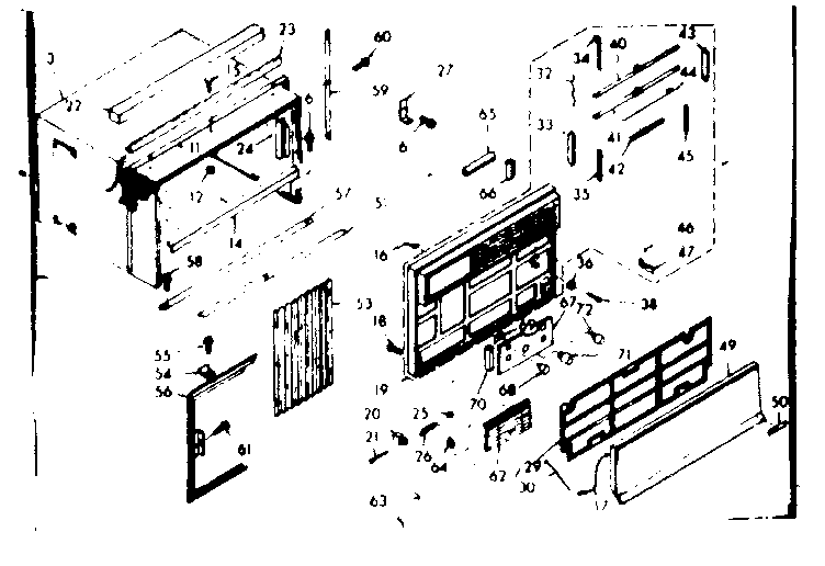 Kenmore 10668191 cabinet parts diagram