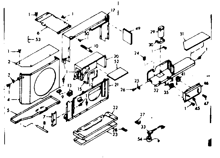 Kenmore 10668270 air flow parts diagram