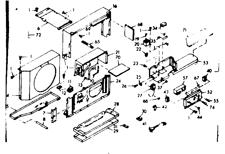 Kenmore 10668290 air flow parts diagram