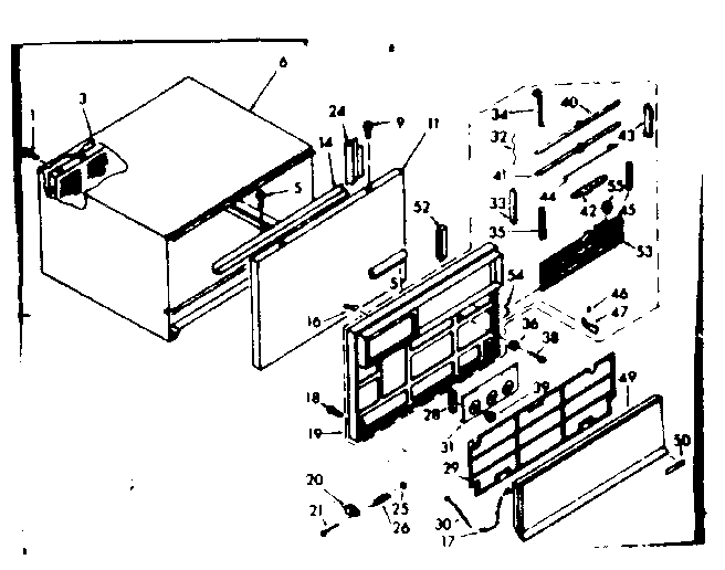 Kenmore 10668500 cabinet parts diagram