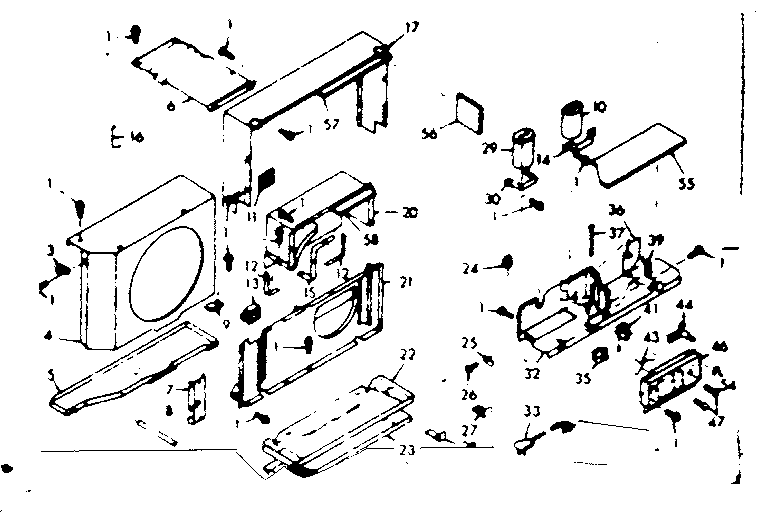 Kenmore 10668500 air flow parts diagram