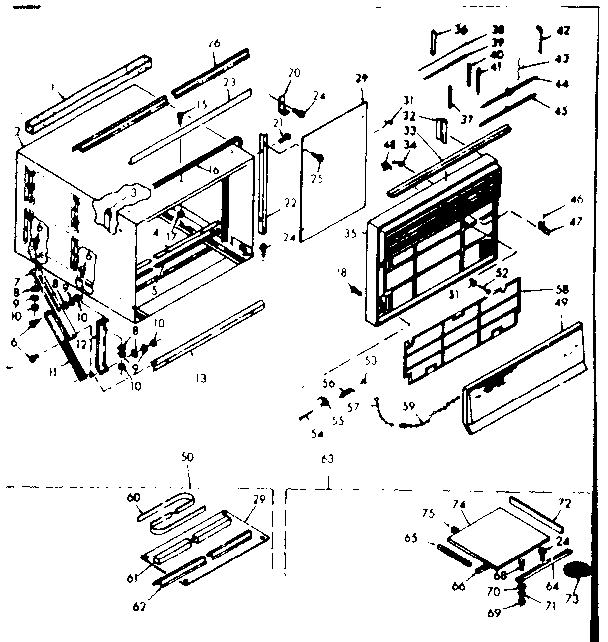 Kenmore 10668610 cabinet parts diagram