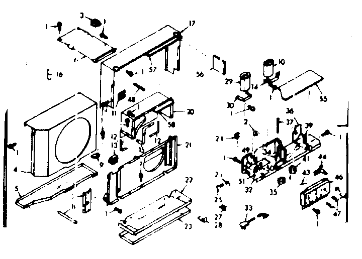 Kenmore 10668761 air flow parts diagram