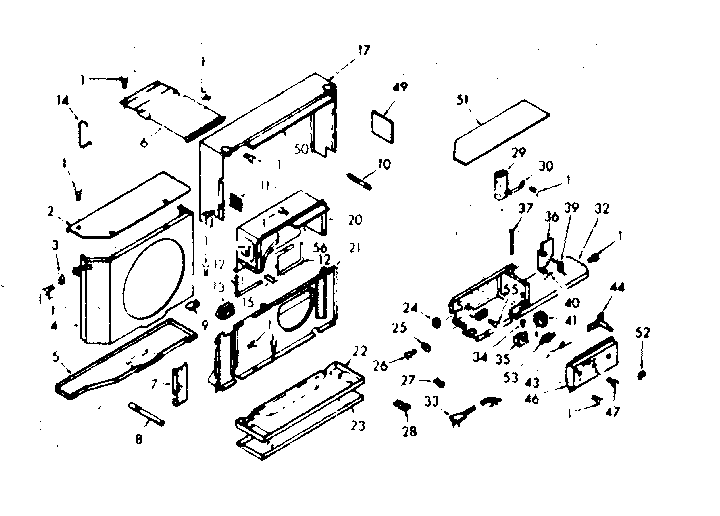 Kenmore 10669160 air flow parts diagram