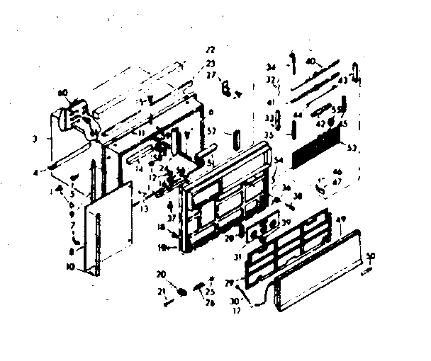 Kenmore 10669160 cabinet parts diagram