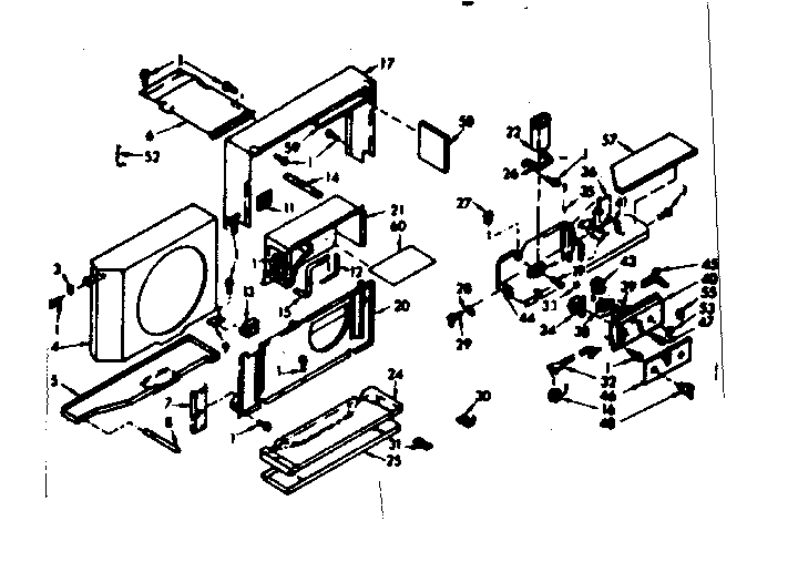 Kenmore 10669280 air flow parts diagram