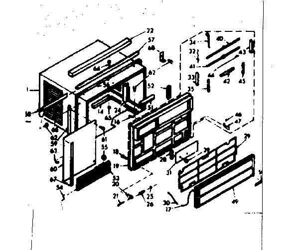 Kenmore 10669760 cabinet parts diagram
