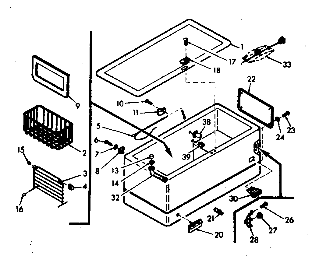 Kenmore 198618440 cabinet parts diagram