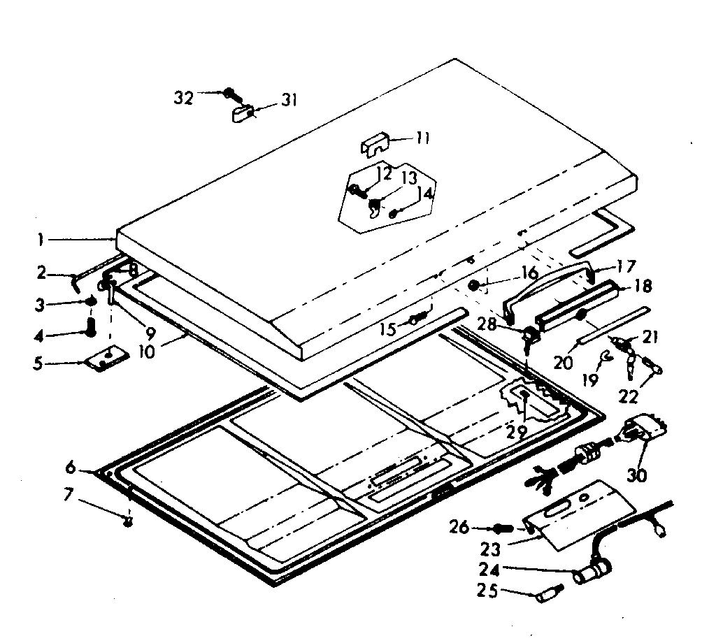 Kenmore 198618440 door parts diagram