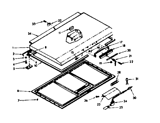 Kenmore 198618660 door parts diagram
