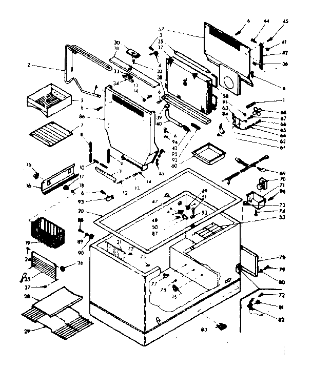 Kenmore 198618690 cabinet parts diagram