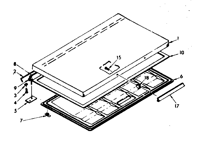 Kenmore 198619600 door parts diagram