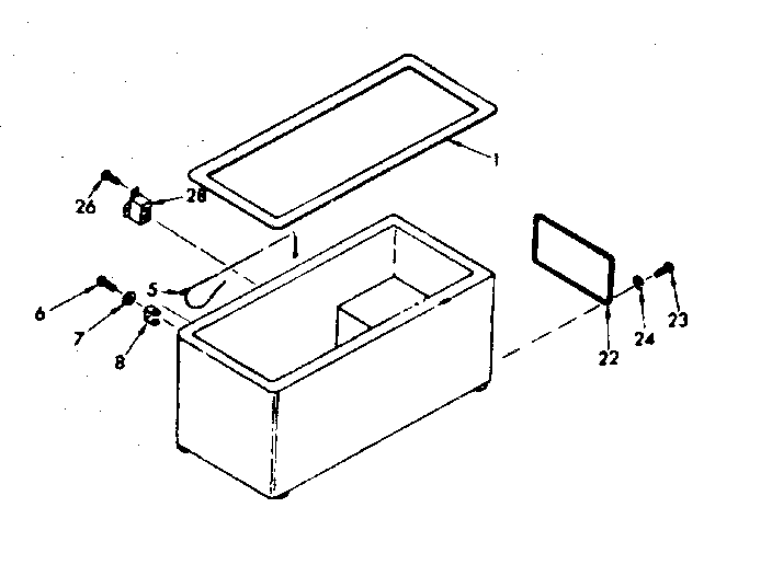 Kenmore 198619600 cabinet parts diagram