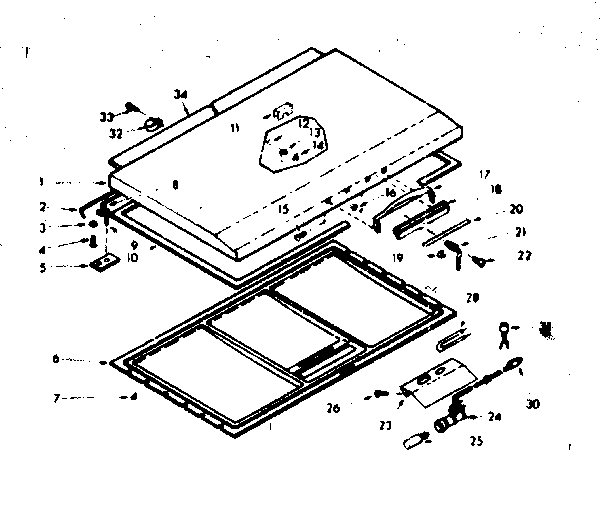 Kenmore 198619660 door parts diagram