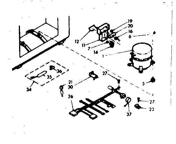 Kenmore 198619660 unit parts diagram