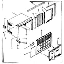 Kenmore 25368111 cabinet and front parts diagram