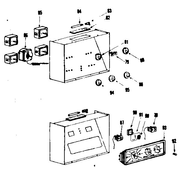 Kenmore 1436606801 control panel section diagram