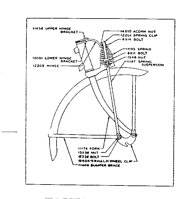 Sears 50245850 spring fork assembly diagram