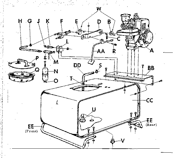Craftsman 98564760 common repair parts for power sprayers diagram