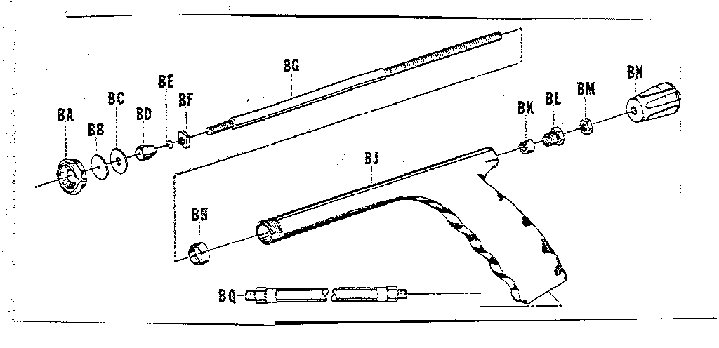 Craftsman 98564760 3195 pistol grip gun for 15 gallon sprayer diagram