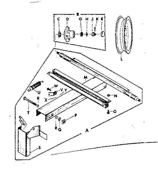 Craftsman 98564760 undercarriage assembly for 55 gallon cart diagram