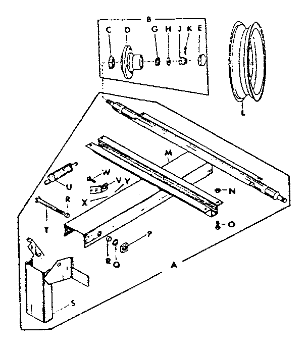 Craftsman 98564770 undercarriage assembly for 55 gallon cart diagram