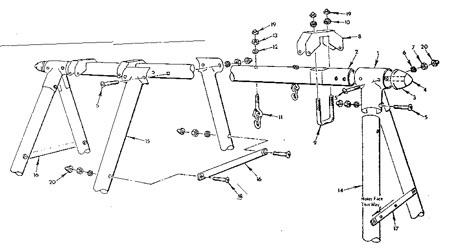 Sears 70172913-79 frame assembly no. 24 diagram