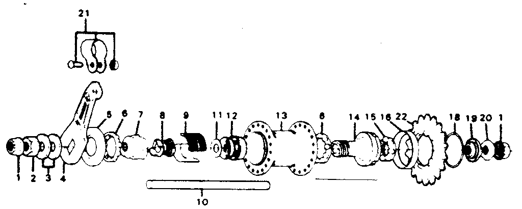 Sears 502457560 shimano rear hub diagram
