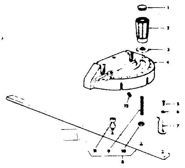 Craftsman 113226640 miter gauge assembly diagram
