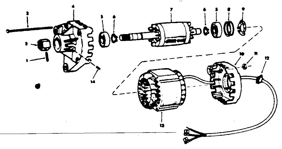 Craftsman 113226640 motor no. 62962 diagram