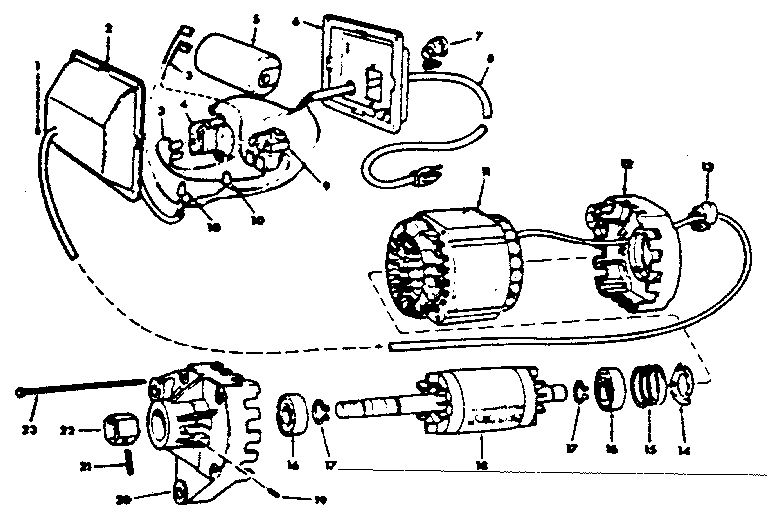 Craftsman 113242730 motor and control box assembly diagram