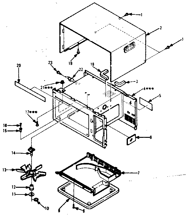 Kenmore 5648748611 cabinet parts diagram