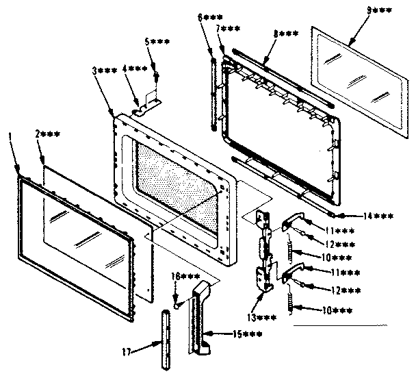 Kenmore 5648748611 door parts diagram