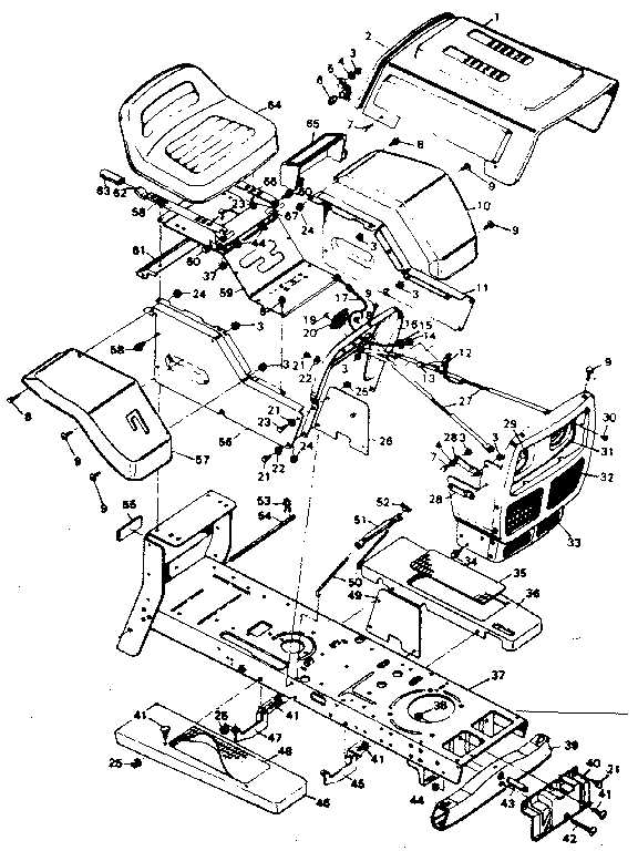 Craftsman 502257040 body parts assembly diagram