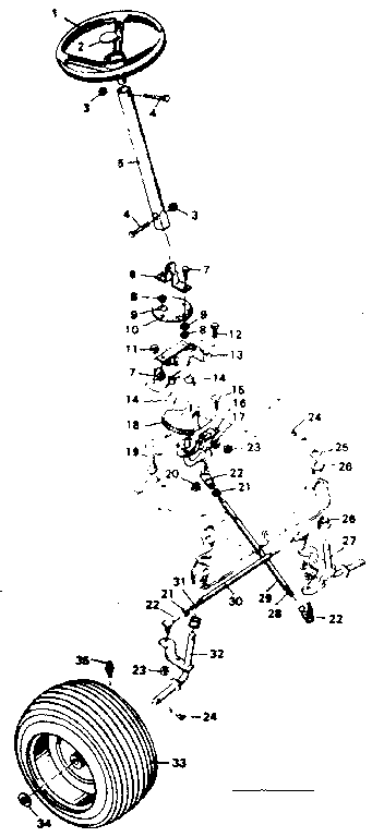 Craftsman 502257040 steering assembly diagram