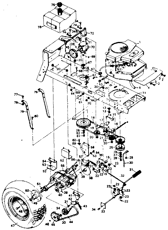 Craftsman 502257040 drive assembly diagram