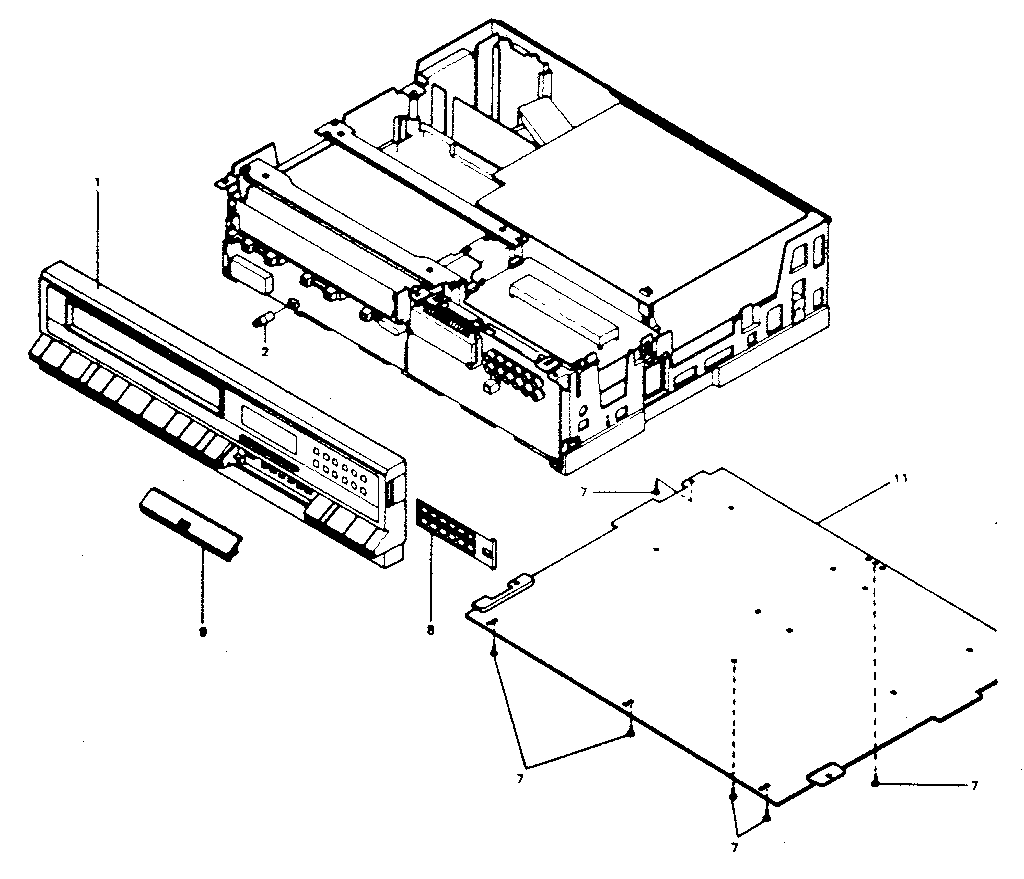 LXI 56453340551 front cabinet assembly diagram