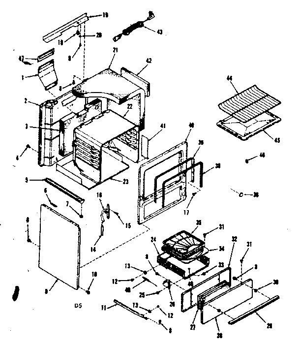 Kenmore 9117218610 body section diagram