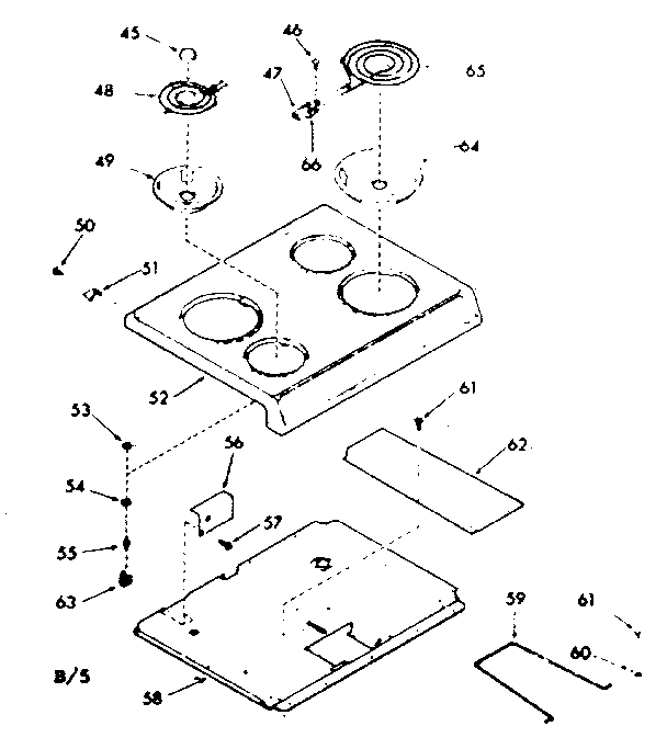 Kenmore 9119368110 main top section diagram