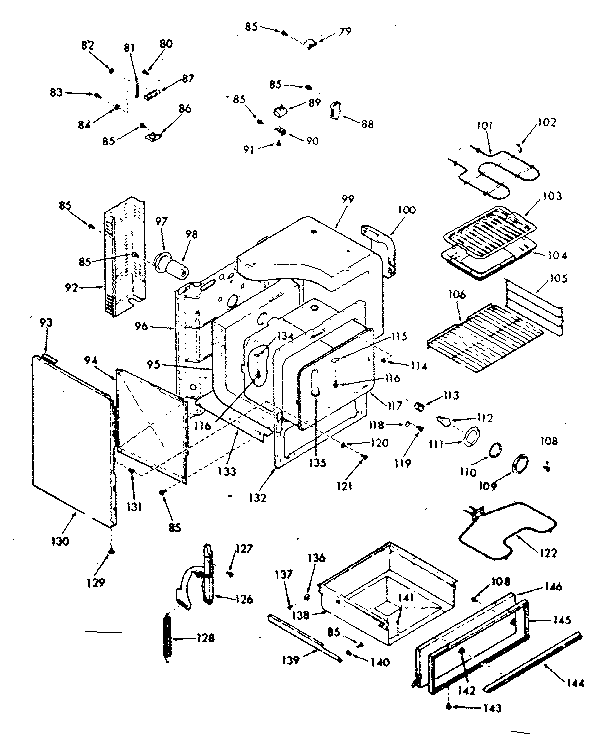 Kenmore 9119368110 body section diagram