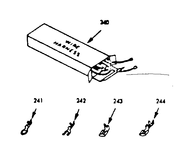 Kenmore 9119368110 wire harnesses and components diagram